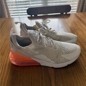 Nike Air Max 270 White with Orange Heel